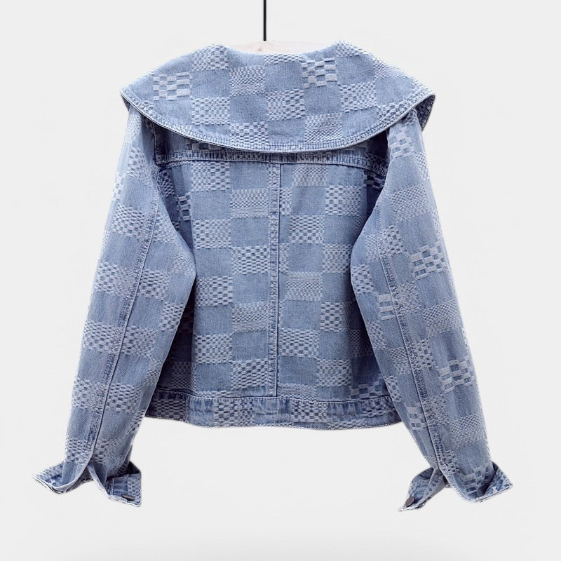 Gleame.-Jassen-Gleame Denimjack - Casual dames denim jacket met lange mouwen