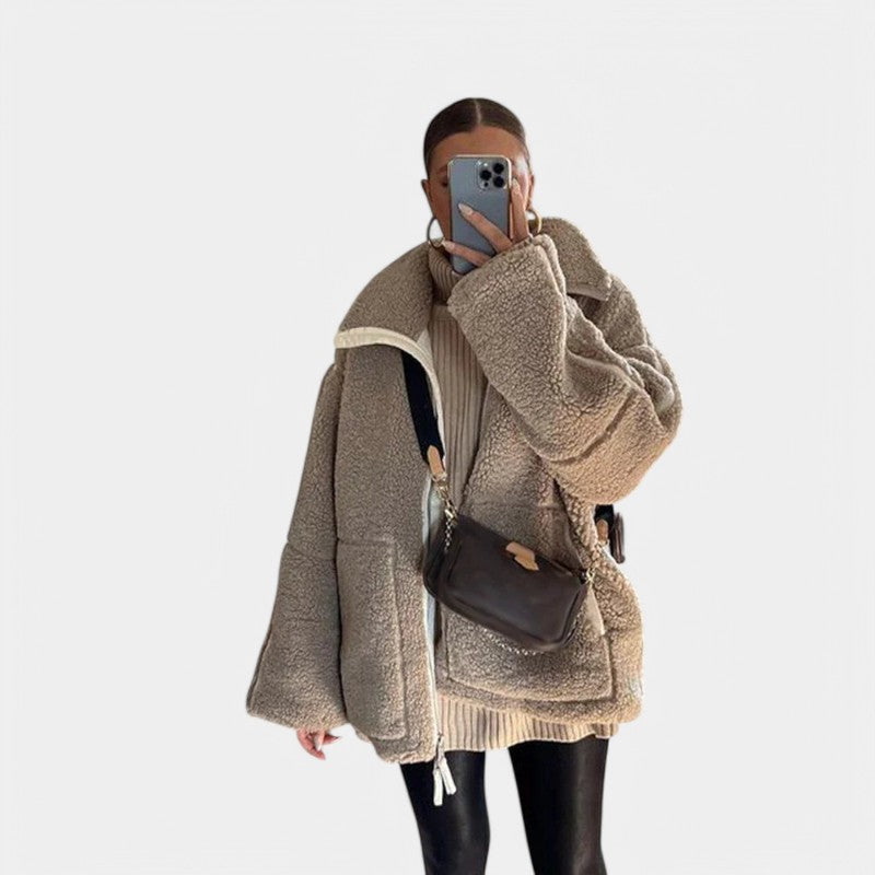 Gleame.-Jassen-Gleame Fleece Hoodie - Lange mouwen, casual en met rits