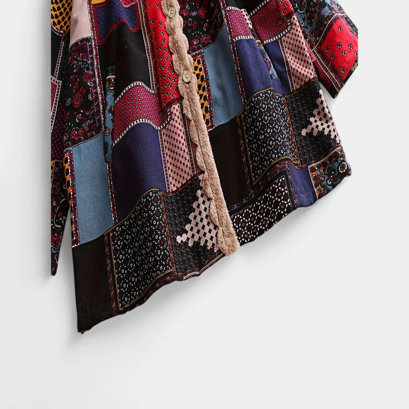 Gleame.-Jassen-Gleame Hoodie - Warme dameshoodie met capuchon en patchwork design