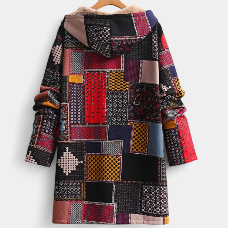 Gleame.-Jassen-Gleame Hoodie - Warme dameshoodie met capuchon en patchwork design