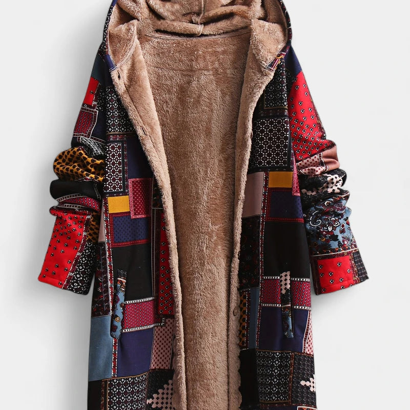 Gleame.-Jassen-Gleame Hoodie - Warme dameshoodie met capuchon en patchwork design