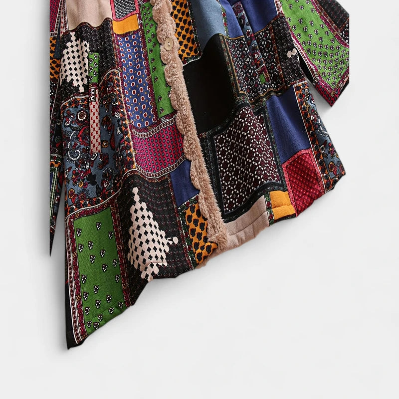 Gleame.-Jassen-Gleame Hoodie - Warme dameshoodie met capuchon en patchwork design