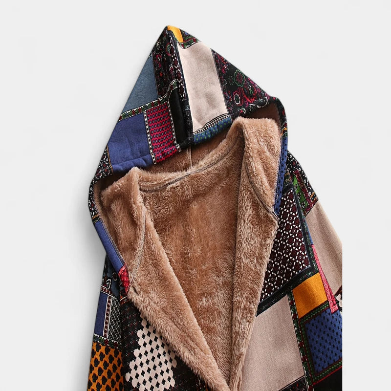 Gleame.-Jassen-Gleame Hoodie - Warme dameshoodie met capuchon en patchwork design