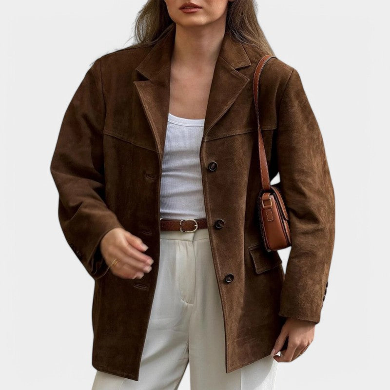 Gleame.-Jassen-Gleame Jas - Geborsteld suede jack voor een chique uitstraling