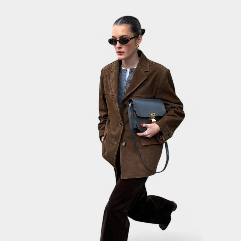 Gleame.-Jassen-Gleame Jas - Geborsteld suede jack voor een chique uitstraling