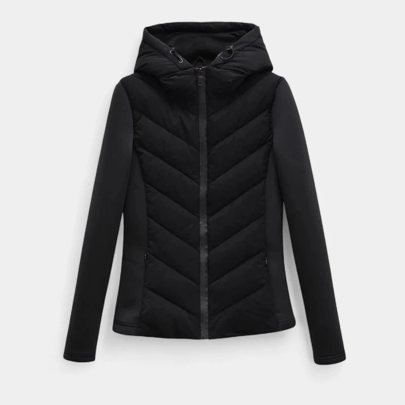 Gleame.-Jassen-Gleame Jas – Getailleerde damesjas met capuchon en lange mouwen