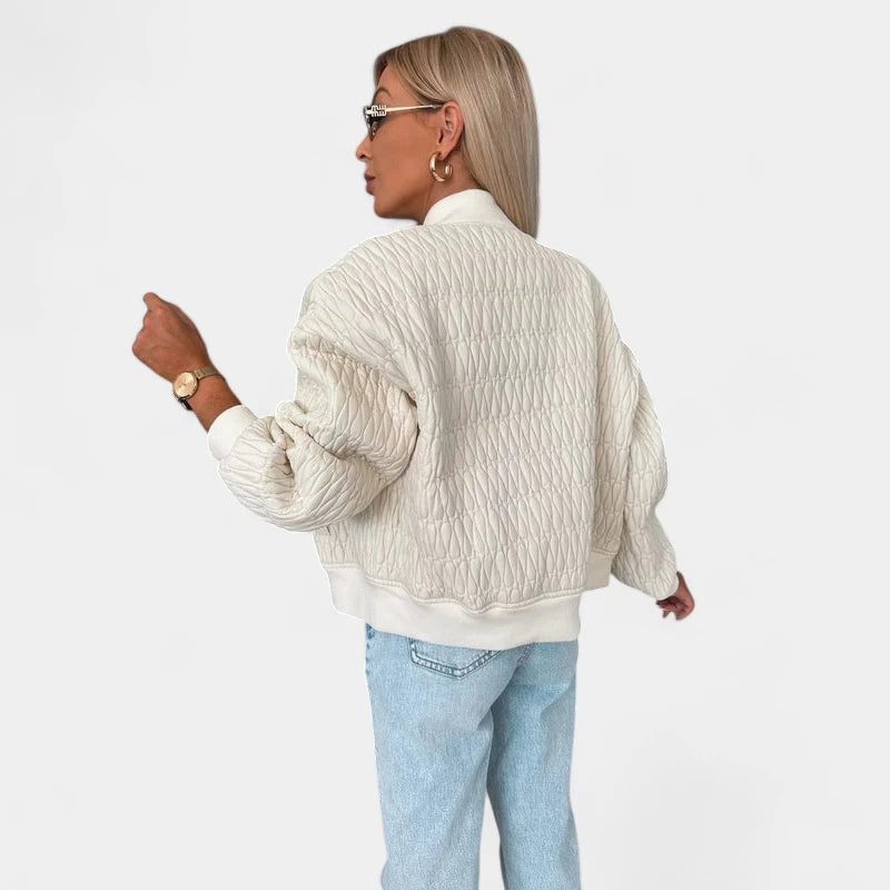 Gleame.-Jassen-Gleame Jas - Gewatteerde damesjas met ritssluiting in trendy bomberstijl