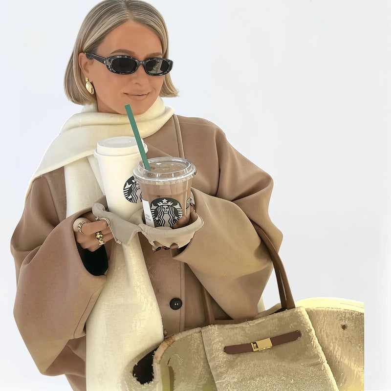 Gleame.-Jassen-Gleame Jas - Trendy oversized jas voor een stijlvolle look