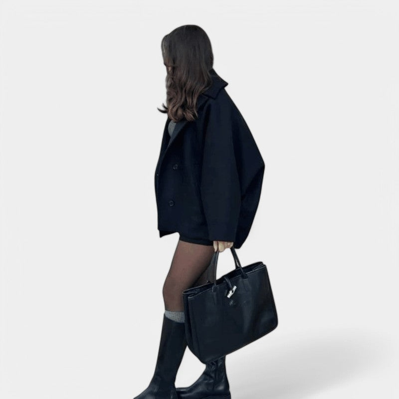 Gleame.-Jassen-Gleame Jas - Trendy oversized jas voor een stijlvolle look