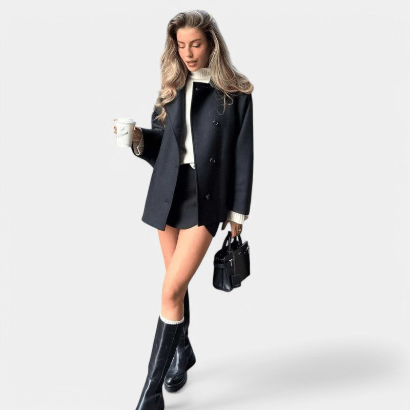 Gleame.-Jassen-Gleame Jas - Trendy oversized jas voor een stijlvolle look