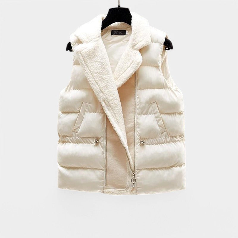 Gleame.-Jassen-Gleame Set - Beige katoen sweater en hoge taille broek