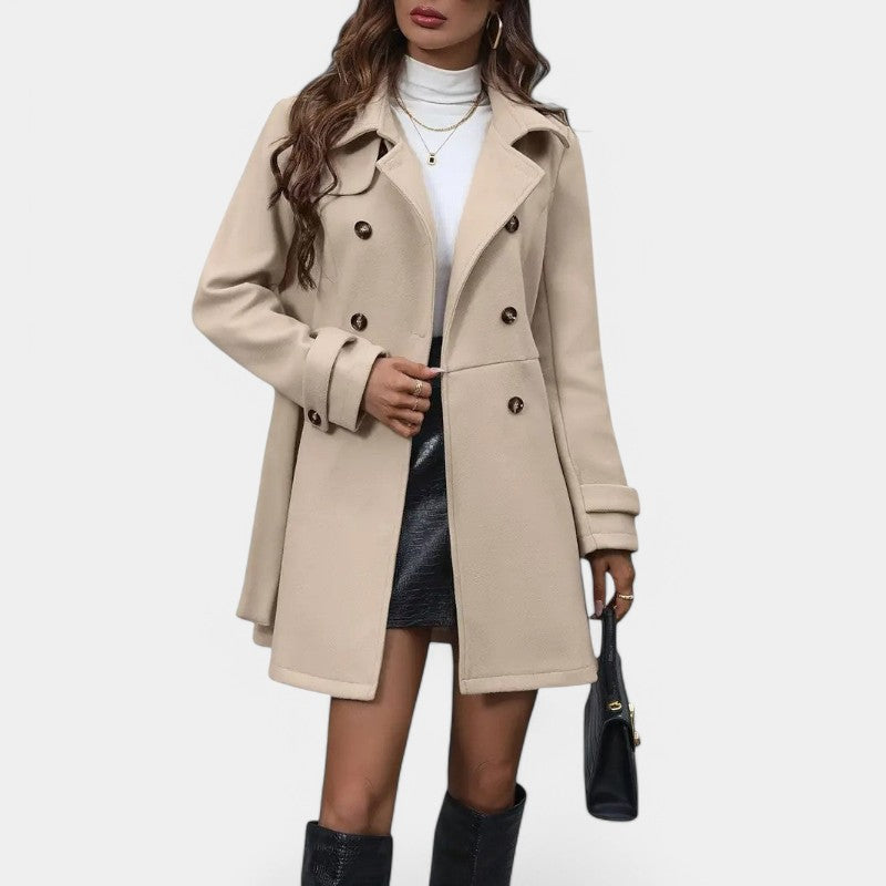 Gleame.-Jassen-Gleame Trenchcoat - Elegante dubbele rij trenchcoat met ceintuur