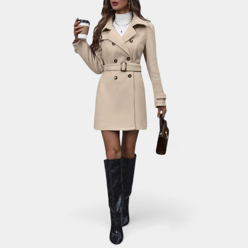 Gleame.-Jassen-Gleame Trenchcoat - Elegante dubbele rij trenchcoat met ceintuur
