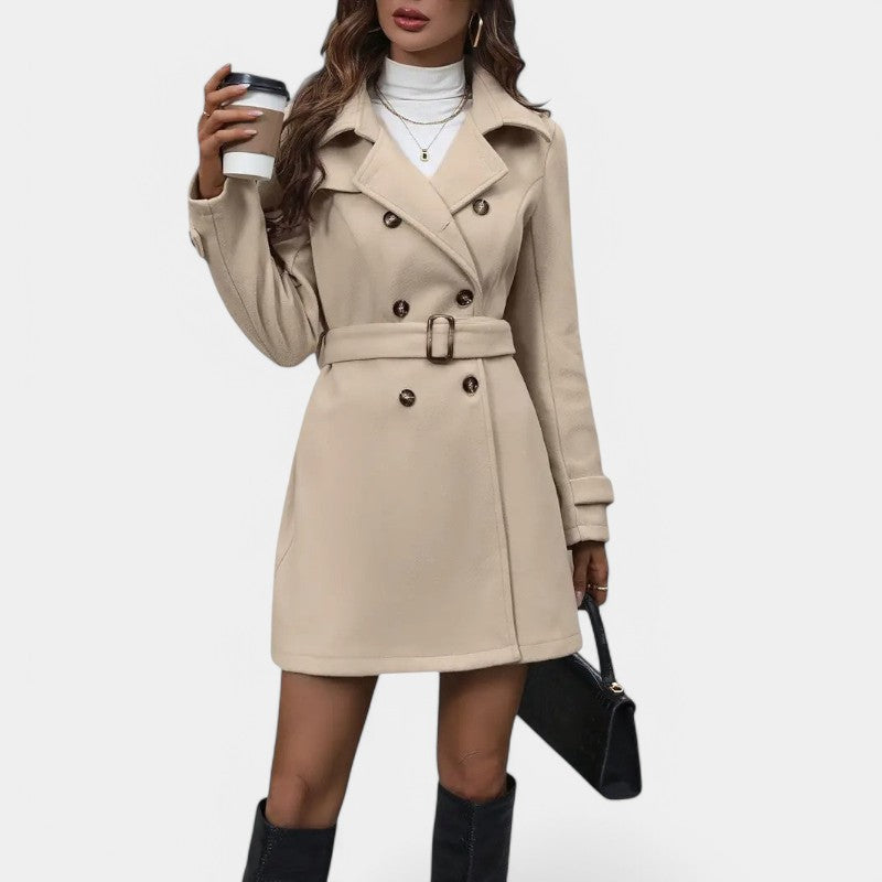 Gleame.-Jassen-Gleame Trenchcoat - Elegante dubbele rij trenchcoat met ceintuur