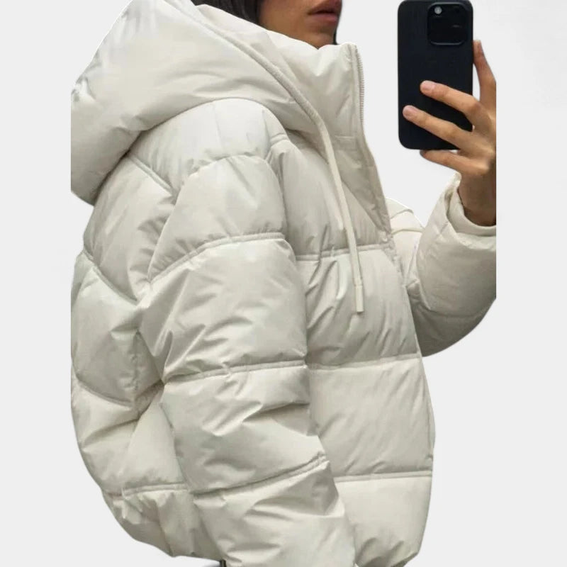 Gleame.-Jassen-Gleame Winterjas - Casual gewatteerde dames jas met capuchon