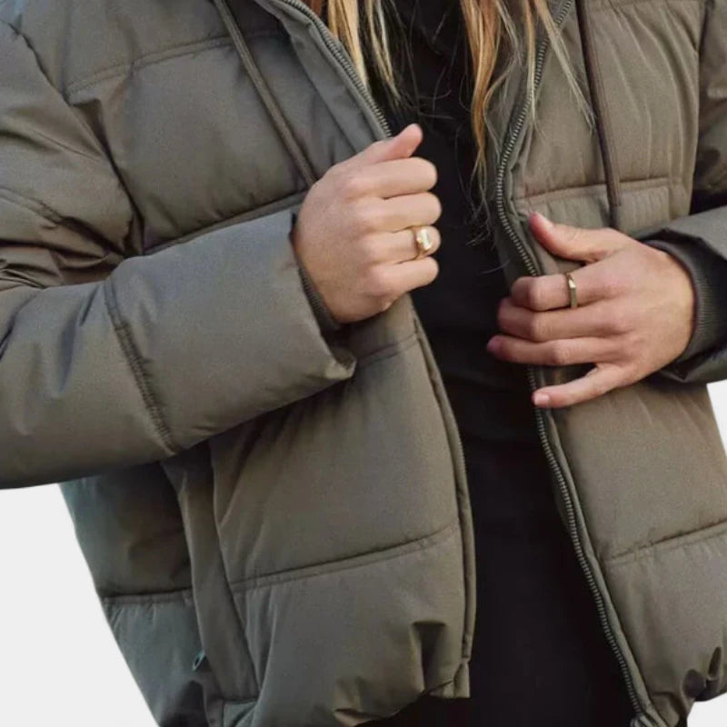 Gleame.-Jassen-Gleame Winterjas - Casual gewatteerde dames jas met capuchon