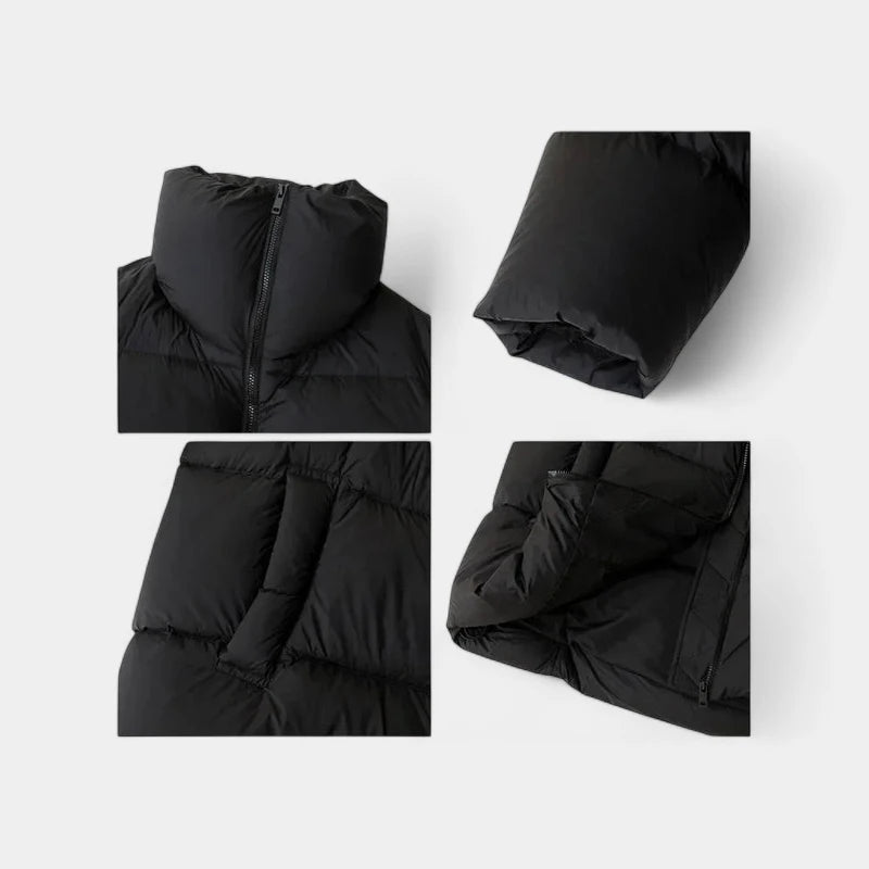 Gleame.-Jassen-Gleame Winterjas – Damesjas met opstaande kraag en gewatteerd oversized model