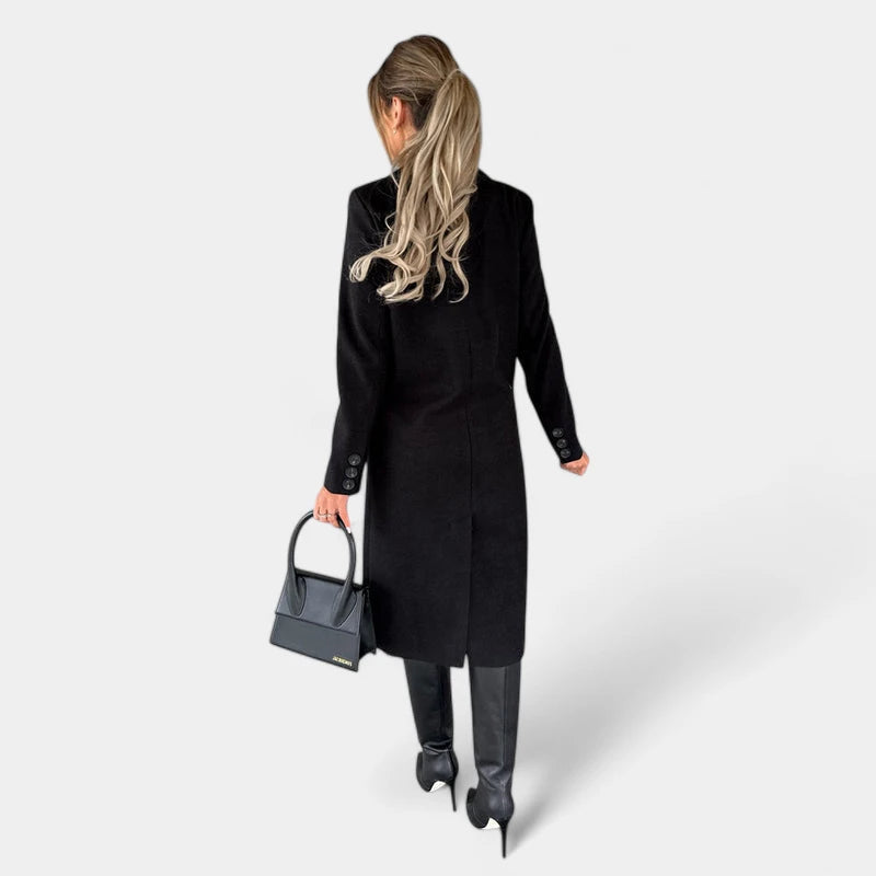 Gleame.-Jassen-Gleame Winterjas – Elegante dames mantel met dubbele rij knopen