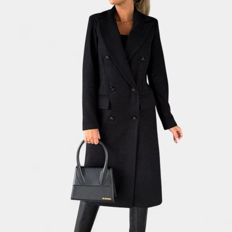 Gleame.-Jassen-Gleame Winterjas – Elegante dames mantel met dubbele rij knopen