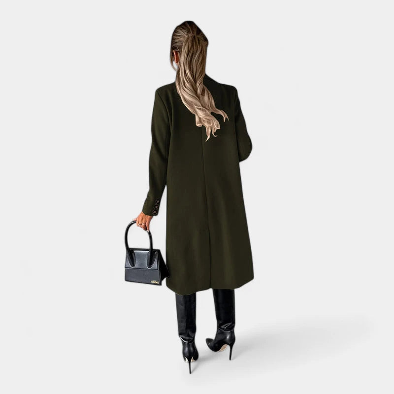 Gleame.-Jassen-Gleame Winterjas – Elegante dames mantel met dubbele rij knopen