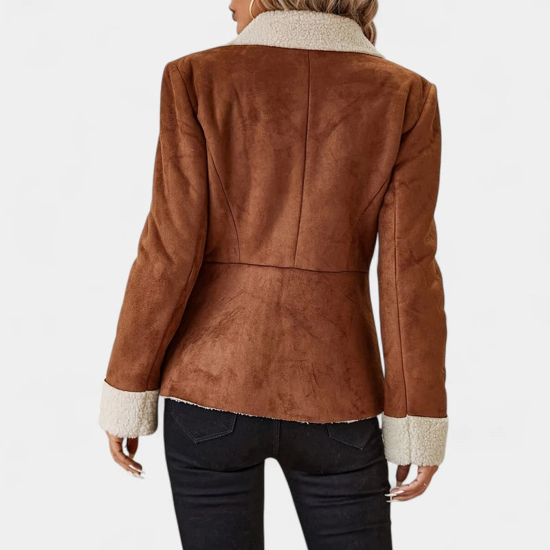 Gleame.-Jassen-Gleame jas - Dames jas met knoopsluiting en lange mouwen