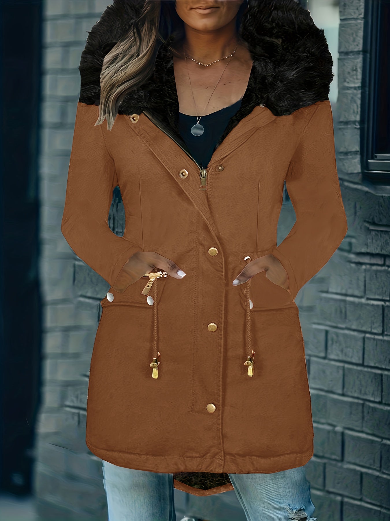 Gleame.-Jassen-Gleame jas - Dames jas met lange mouwen en warme voering