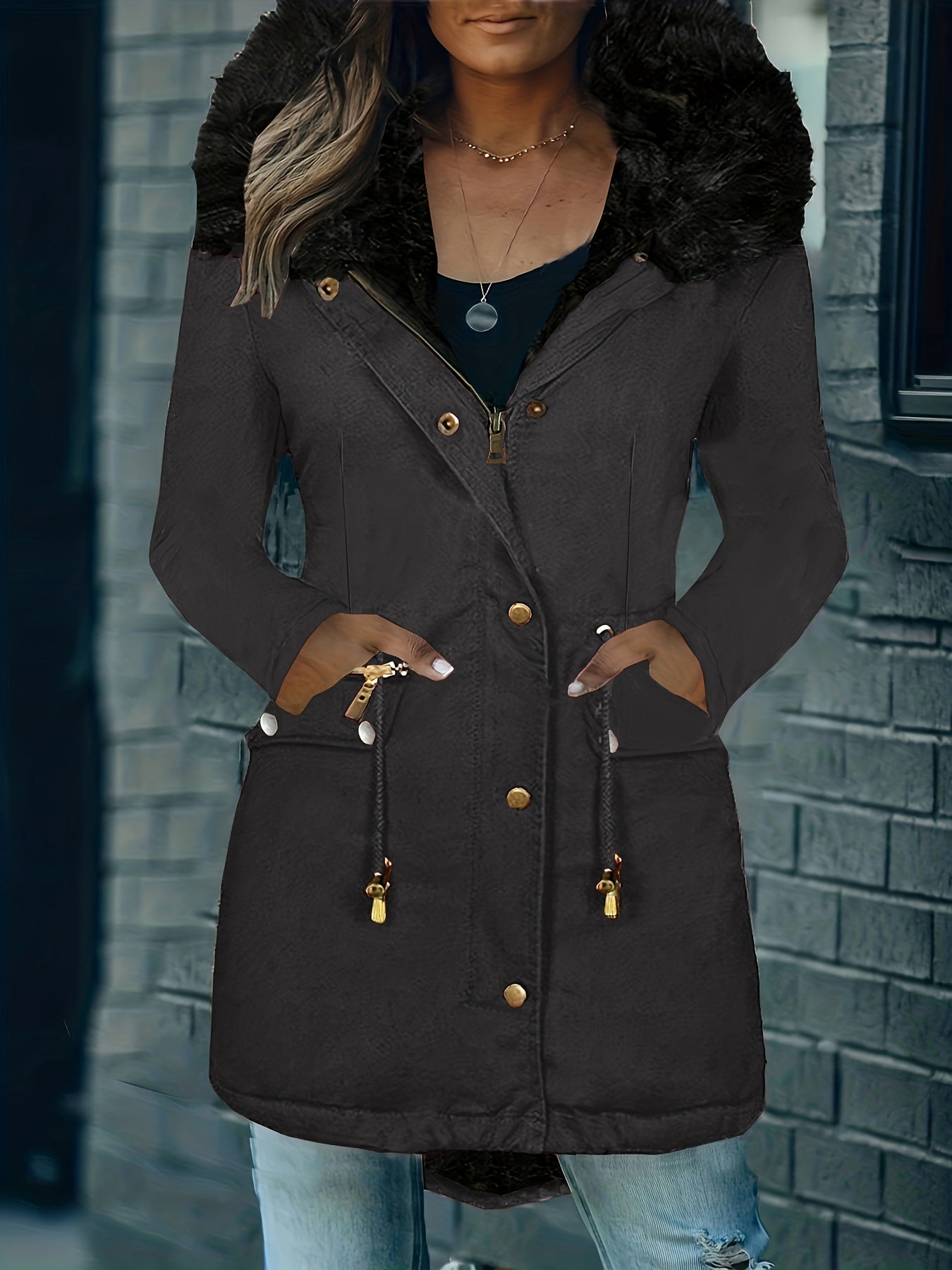 Gleame.-Jassen-Gleame jas - Dames jas met lange mouwen en warme voering