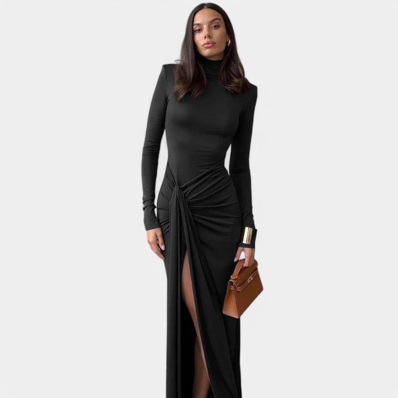 Gleame.-Jurken & Jumpsuits-Gleame Dress - Modieuze lange jurk met mouwen