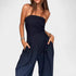 Gleame.-Jurken & Jumpsuits-Gleame Jumpsuit - Casual strapless jumpsuit in effen kleuren