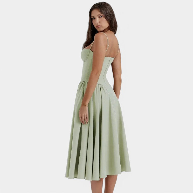 Gleame.-Jurken & Jumpsuits-Gleame Jurk - Chic bustier jurk voor vrouwen met corset pasvorm