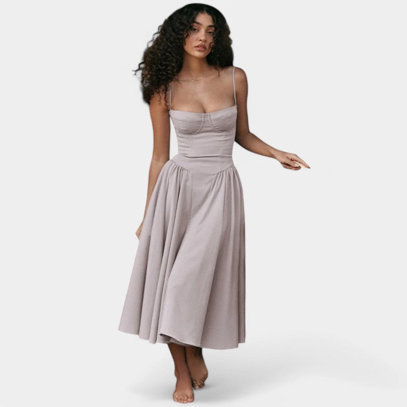 Gleame.-Jurken & Jumpsuits-Gleame Jurk - Chic bustier jurk voor vrouwen met corset pasvorm