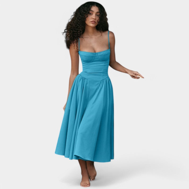 Gleame.-Jurken & Jumpsuits-Gleame Jurk - Chic bustier jurk voor vrouwen met corset pasvorm