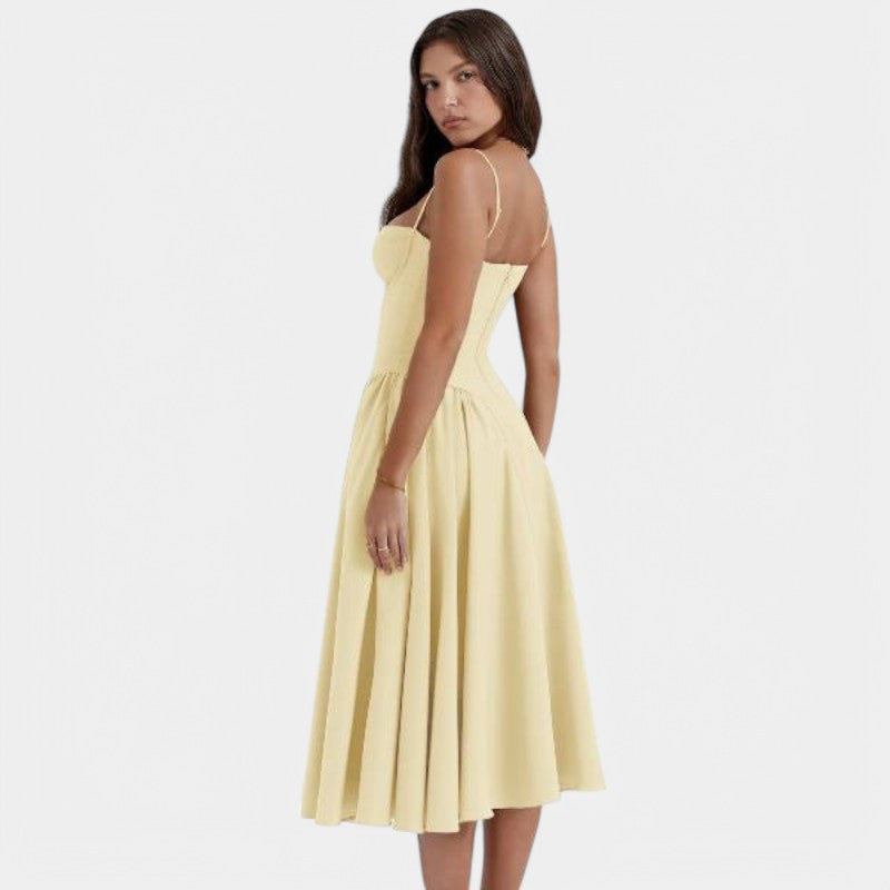 Gleame.-Jurken & Jumpsuits-Gleame Jurk - Chic bustier jurk voor vrouwen met corset pasvorm