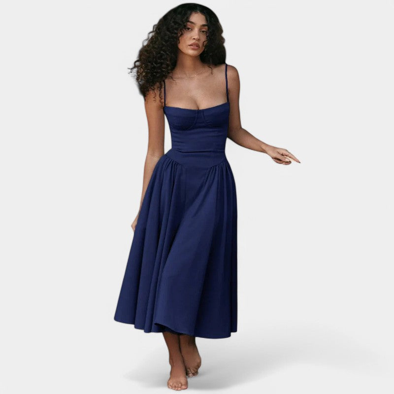 Gleame.-Jurken & Jumpsuits-Gleame Jurk - Chic bustier jurk voor vrouwen met corset pasvorm