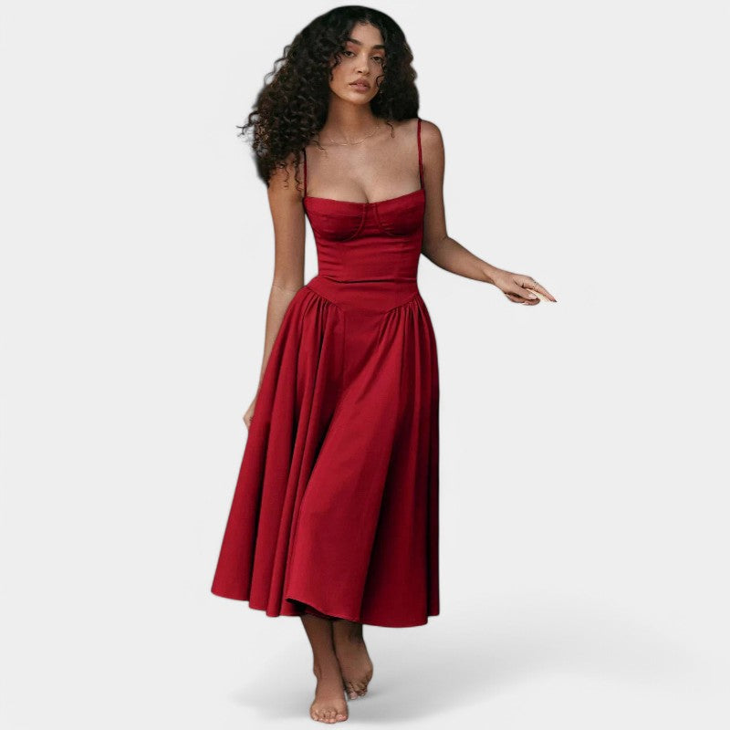 Gleame.-Jurken & Jumpsuits-Gleame Jurk - Chic bustier jurk voor vrouwen met corset pasvorm