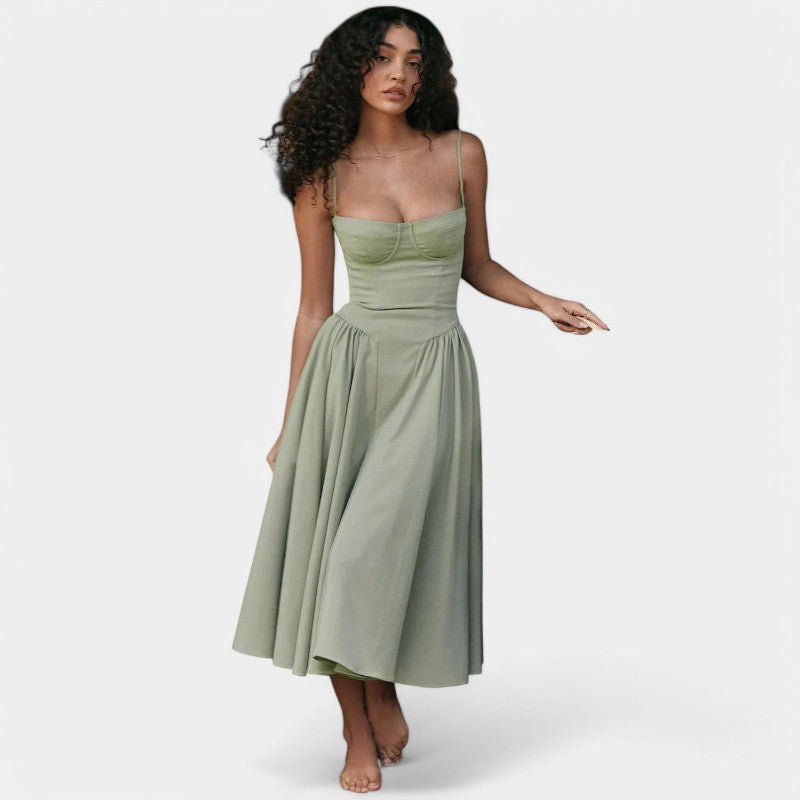 Gleame.-Jurken & Jumpsuits-Gleame Jurk - Chic bustier jurk voor vrouwen met corset pasvorm