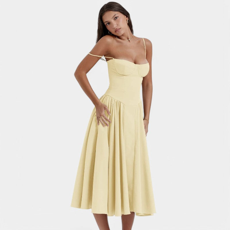 Gleame.-Jurken & Jumpsuits-Gleame Jurk - Chic bustier jurk voor vrouwen met corset pasvorm