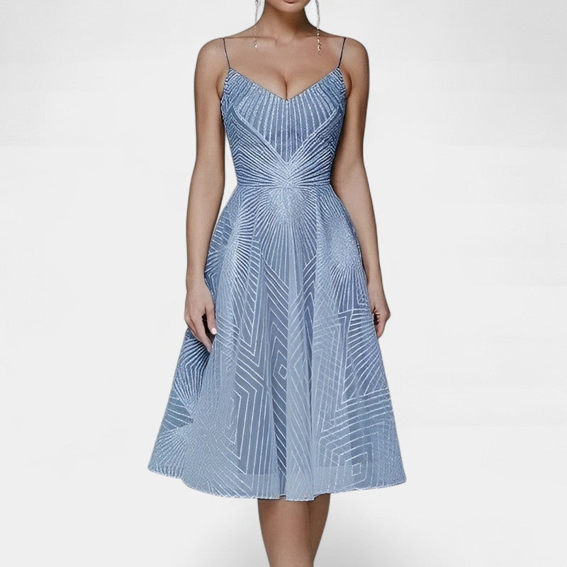 Gleame.-Jurken & Jumpsuits-Gleame Jurk - Dames mouwloze lange feestjurk in diverse kleuren