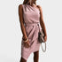 Gleame.-Jurken & Jumpsuits-Gleame Jurk - One shoulder zomerjurk met tailleband