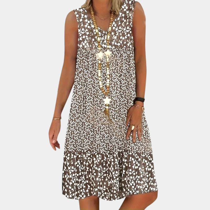 Gleame.-Jurken & Jumpsuits-Gleame Jurk - V-hals casual jurk voor dames in diverse kleuren