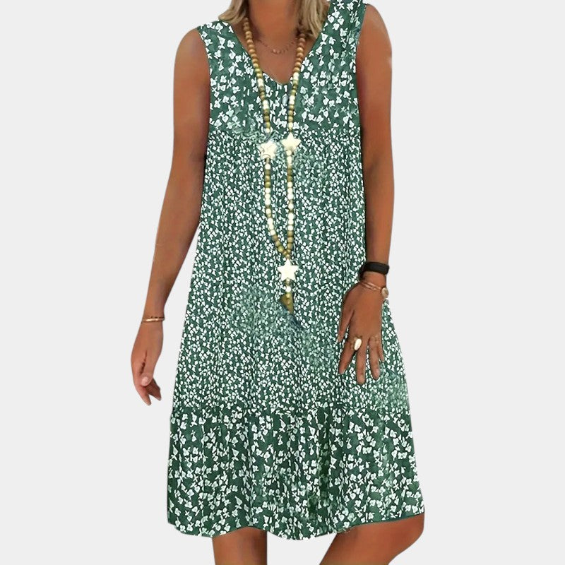 Gleame.-Jurken & Jumpsuits-Gleame Jurk - V-hals casual jurk voor dames in diverse kleuren