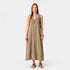 Gleame.-Jurken & Jumpsuits-Gleame Jurk - V-hals tankjurk van zacht linnenblend