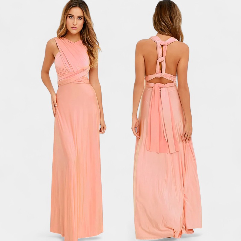 Gleame.-Jurken & Jumpsuits-Gleame Maxi Dress - V-hals lange maxi jurk voor elke gelegenheid
