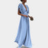 Gleame.-Jurken & Jumpsuits-Gleame Maxi Jurk - Elegant maxi avondjurk met ruffles