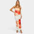 Gleame.-Jurken & Jumpsuits-Gleame Maxi jurk - Elegante witte bloemenprint maxi jurk