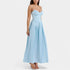Gleame.-Jurken & Jumpsuits-Gleame Maxi jurk - Vrouwen high waist maxi dress voor elke gelegenheid