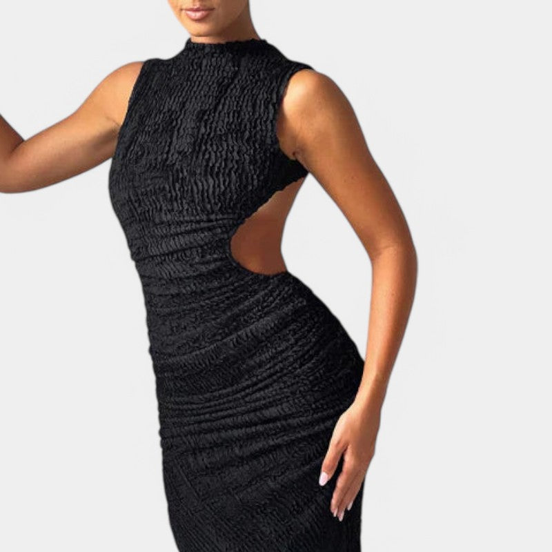 Gleame.-Jurken & Jumpsuits-Gleame Midi jurk - Sexy mouwloze backless bodycon jurk