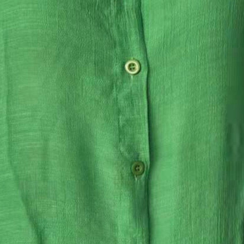 Gleame.-Jurken & Jumpsuits-Gleame Shirt - Vrouwelijke korte mouwen losse effen shirt