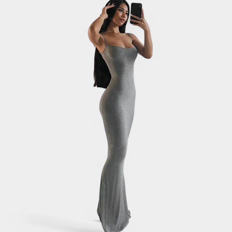 Gleame.-Jurken & Jumpsuits-Gleame Strakke lange jurk - Elegante jurk voor elke gelegenheid