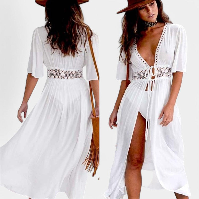 Gleame.-Jurken & Jumpsuits-Gleame Strandtuniek - De ideale luchtige strandjurk voor deze zomer